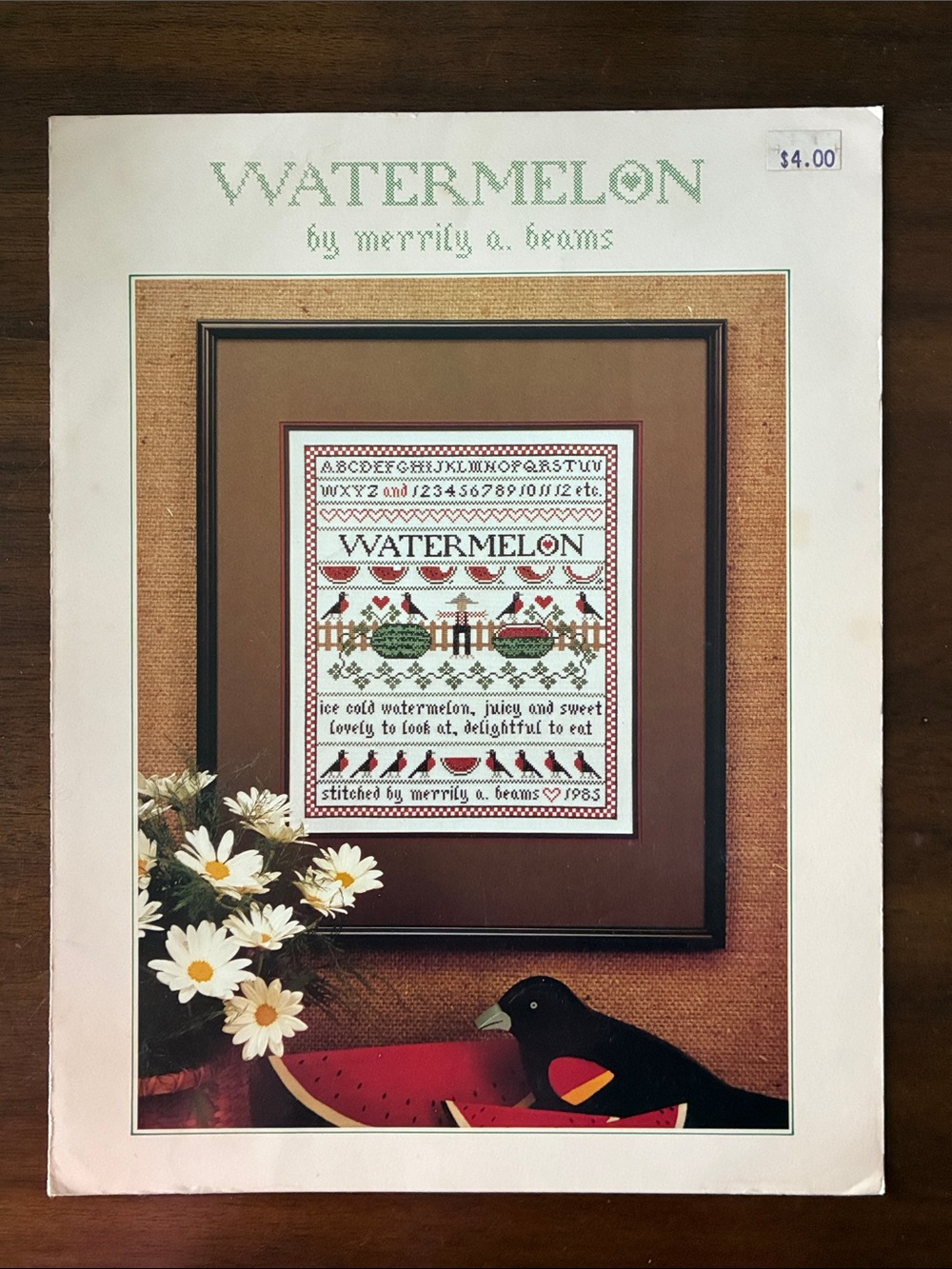 “Watermelon” Cross Stitch Pattern by Merrily A. Beams (1985)